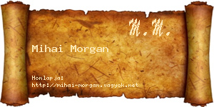 Mihai Morgan névjegykártya